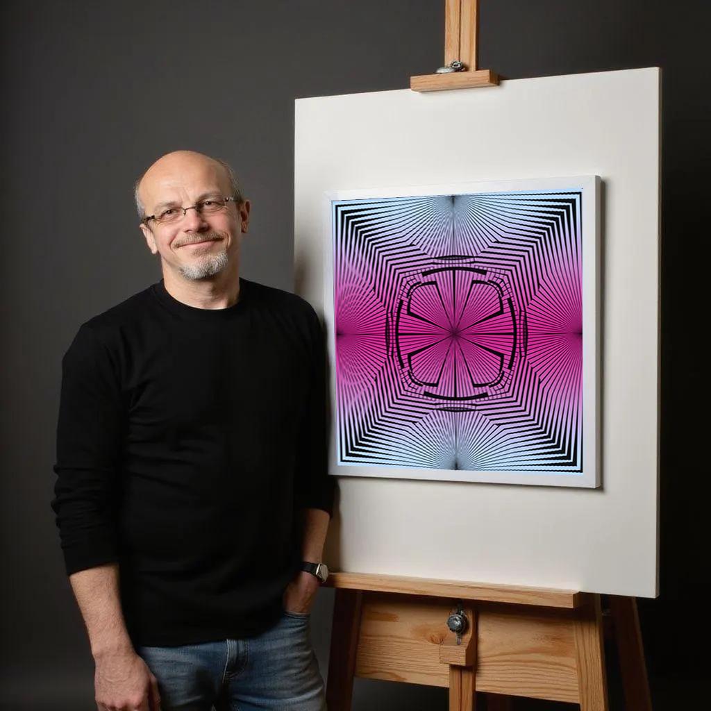 Lenticular Op Art  – "Radiant Vortex"