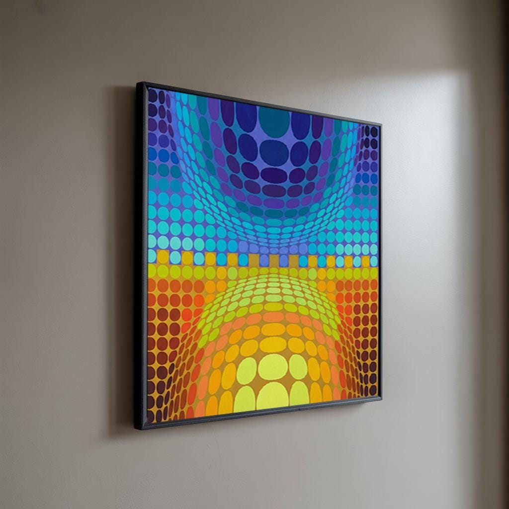 Geometric Lenticular Agamograph Art - “Orbital Shift”