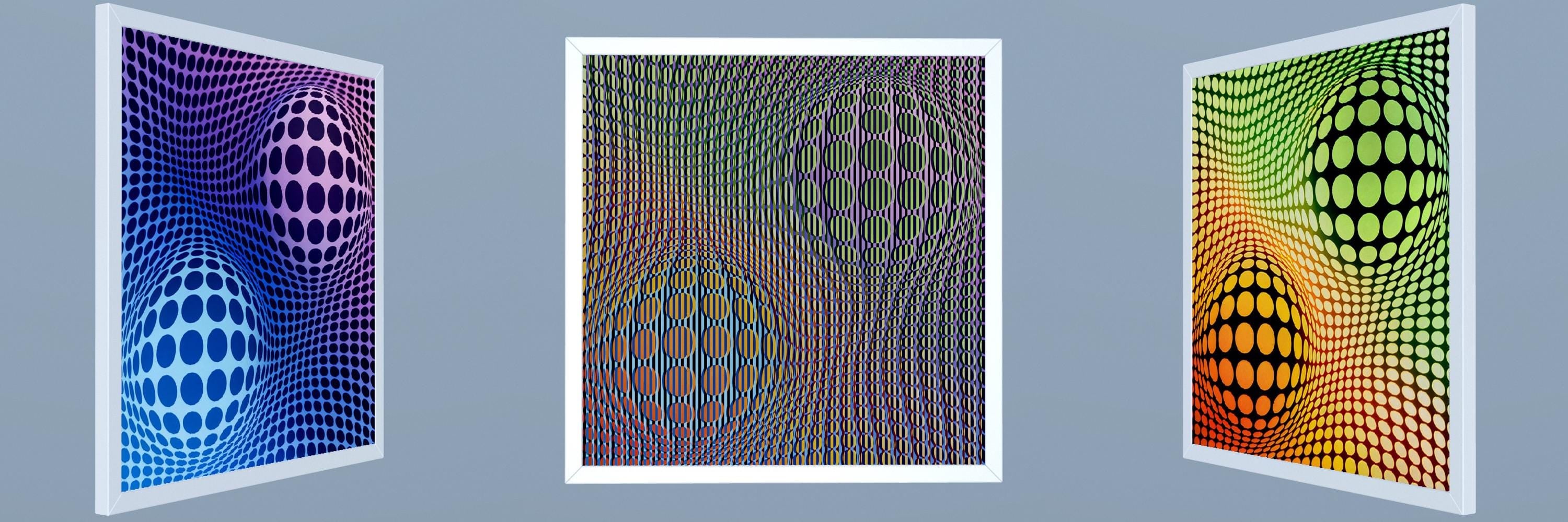 Lenticular Op Art - “Vibrating Spheres”