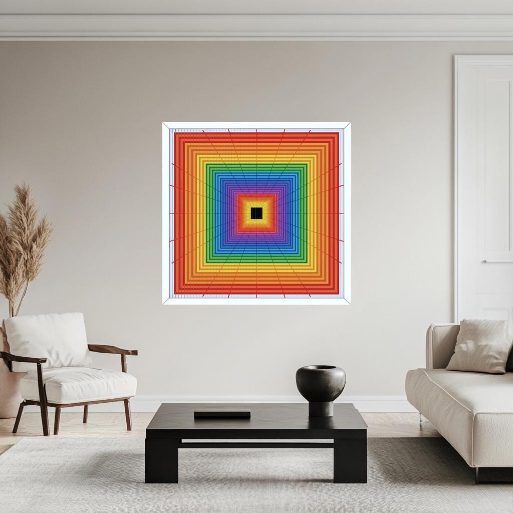 Lenticular Op Wall Art - “Infinity Spectrum”
