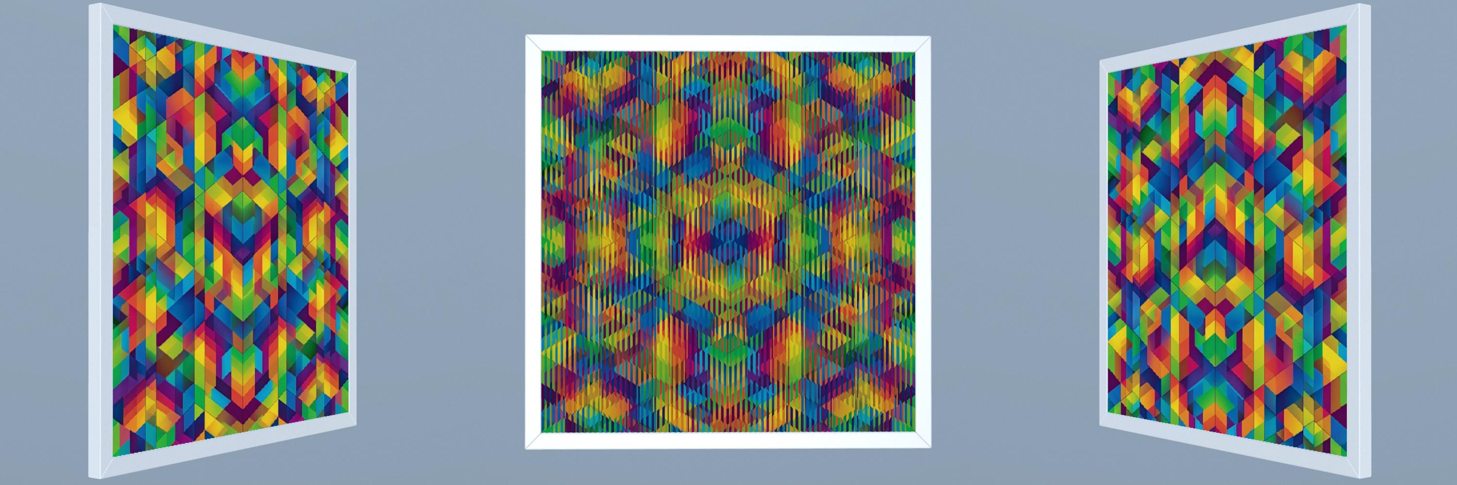Lenticular Op Art - “Chromatic Prism"