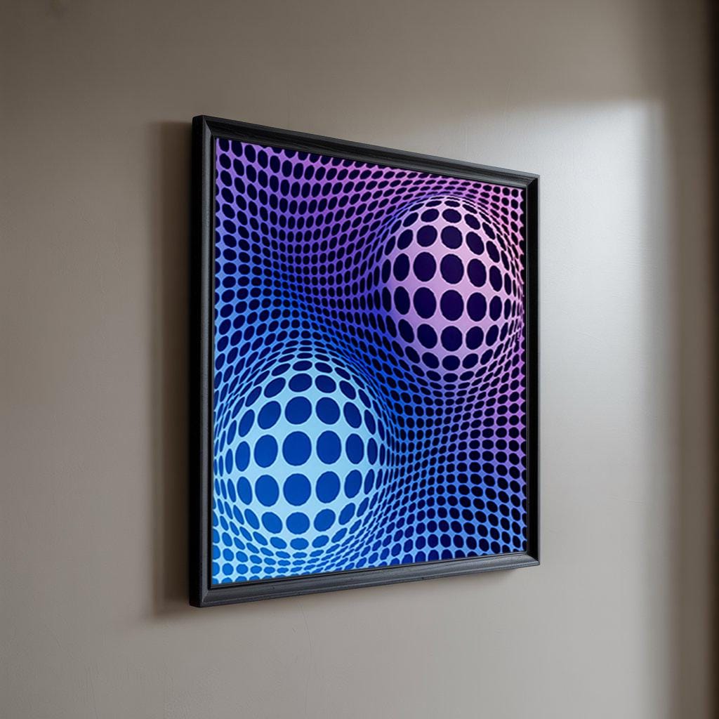 Lenticular Op Art - “Vibrating Spheres”
