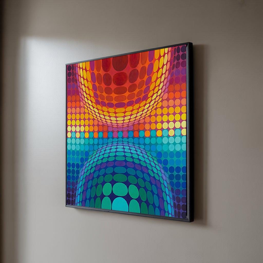 Geometric Lenticular Agamograph Art - “Orbital Shift”