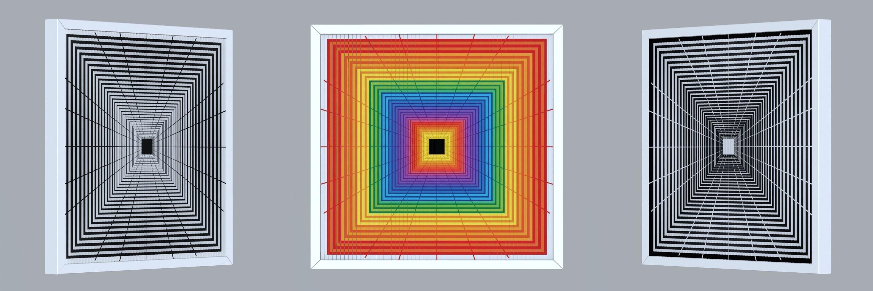 Lenticular Op Wall Art - “Infinity Spectrum”